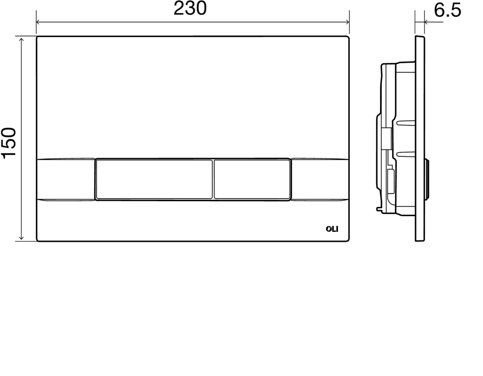 

OLI Narrow OliPure 148300 (белый), Клавиша и панель смыва OLI Narrow OliPure 148300 белый