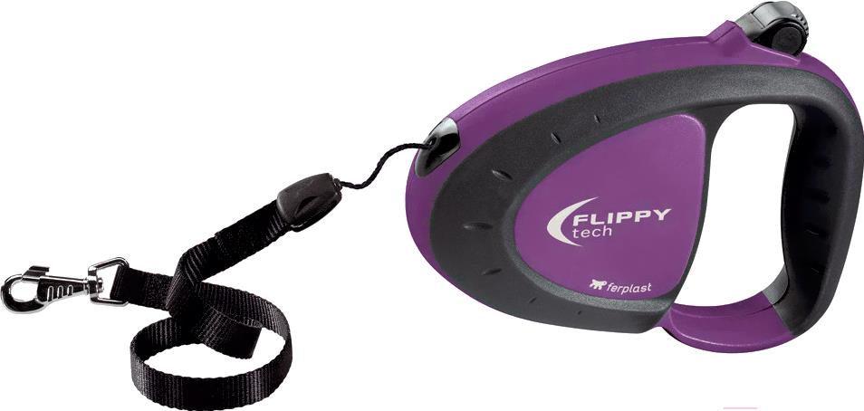 

Поводок-рулетка Ferplast Flippy Tech Cord Small фиолетовый, Flippy Tech Cord Small