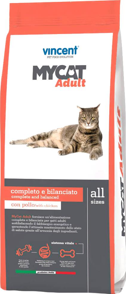 

Корм для кошек Vincent MyCat Adult 20кг, MyCat Adult 20кг