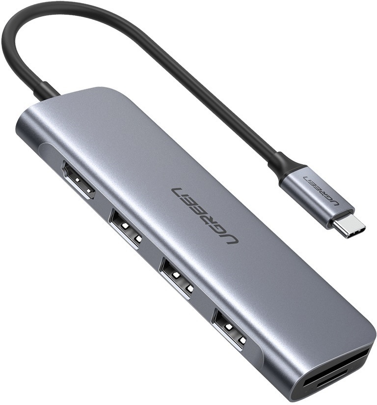 

USB-хаб Ugreen CM195-70410 Space Gray [70410], USB-хаб Ugreen CM195 70410
