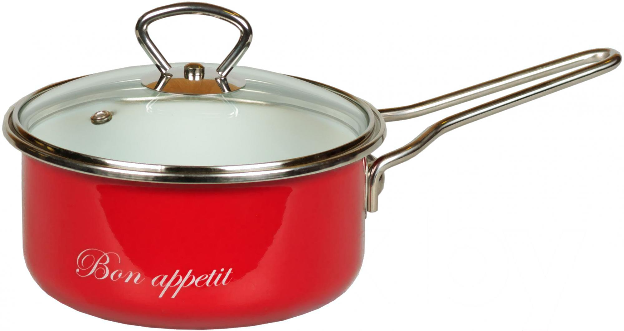 

Кастрюля СтальЭмаль Bon Appetit вишневый, Bon Appetit 8SB148S