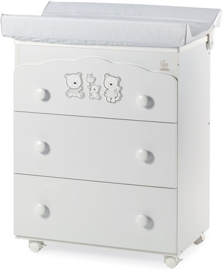 

Italbaby Happy Family 3 ящика белый, Детский комод Italbaby Happy Family 3 ящика белый