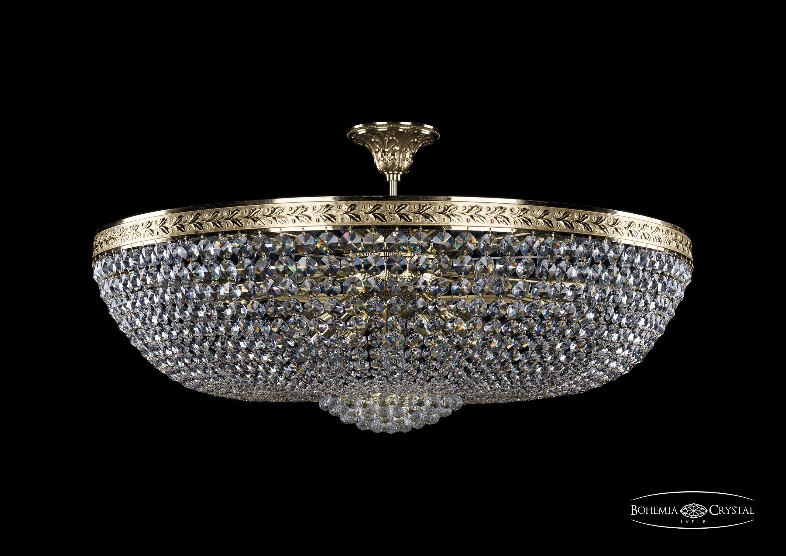 

Люстра на штанге Bohemia Ivele Crystal 19281/90IV G