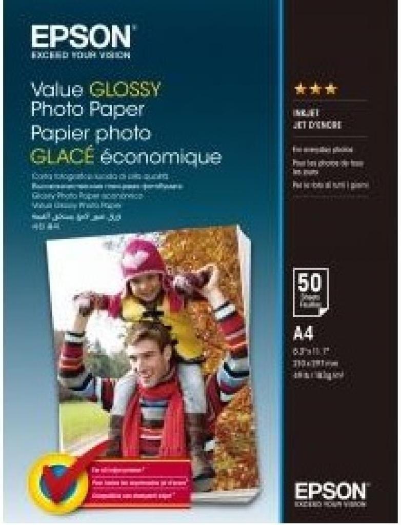 

Фотобумага Epson Value Glossy Photo Paper A4 183 г/м2 50 листов [C13S400036], Value Glossy Photo Paper A4 183 г/м2 50 листов