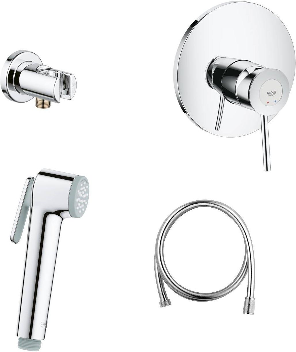 

Смеситель Grohe BauClassic с гигиеническим душем, встраиваемый [124901], BauClassic с гигиеническим душем, встраиваемый