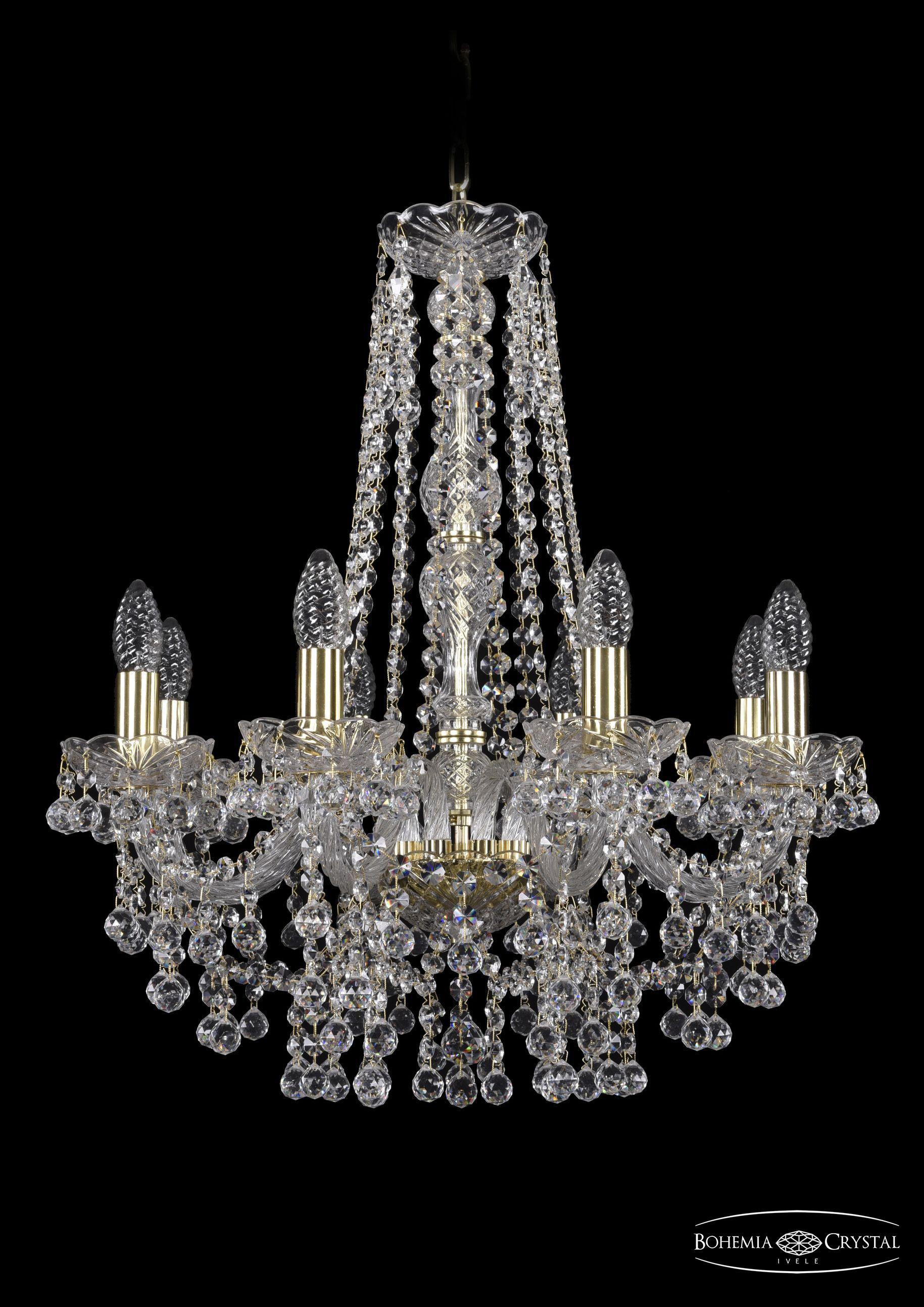 

Подвесная люстра Bohemia Ivele Crystal 1409/8/195/h-63/G