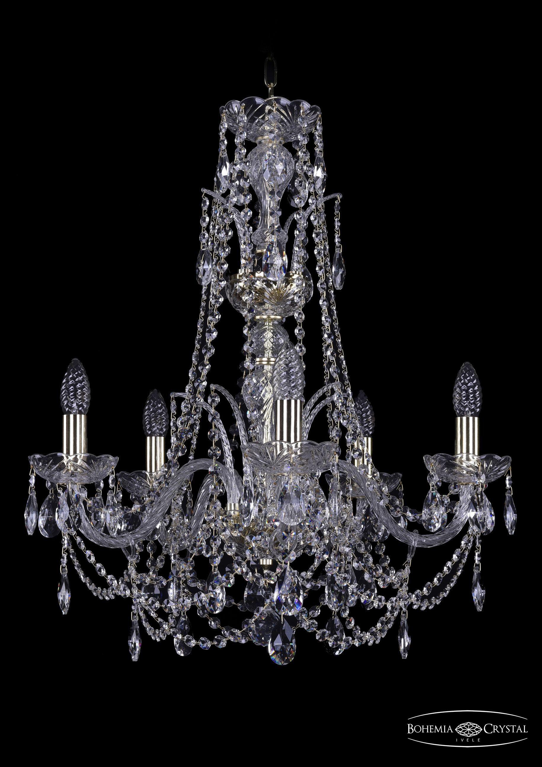 

Подвесная люстра Bohemia Ivele Crystal 1411/5/195/XL-63/G