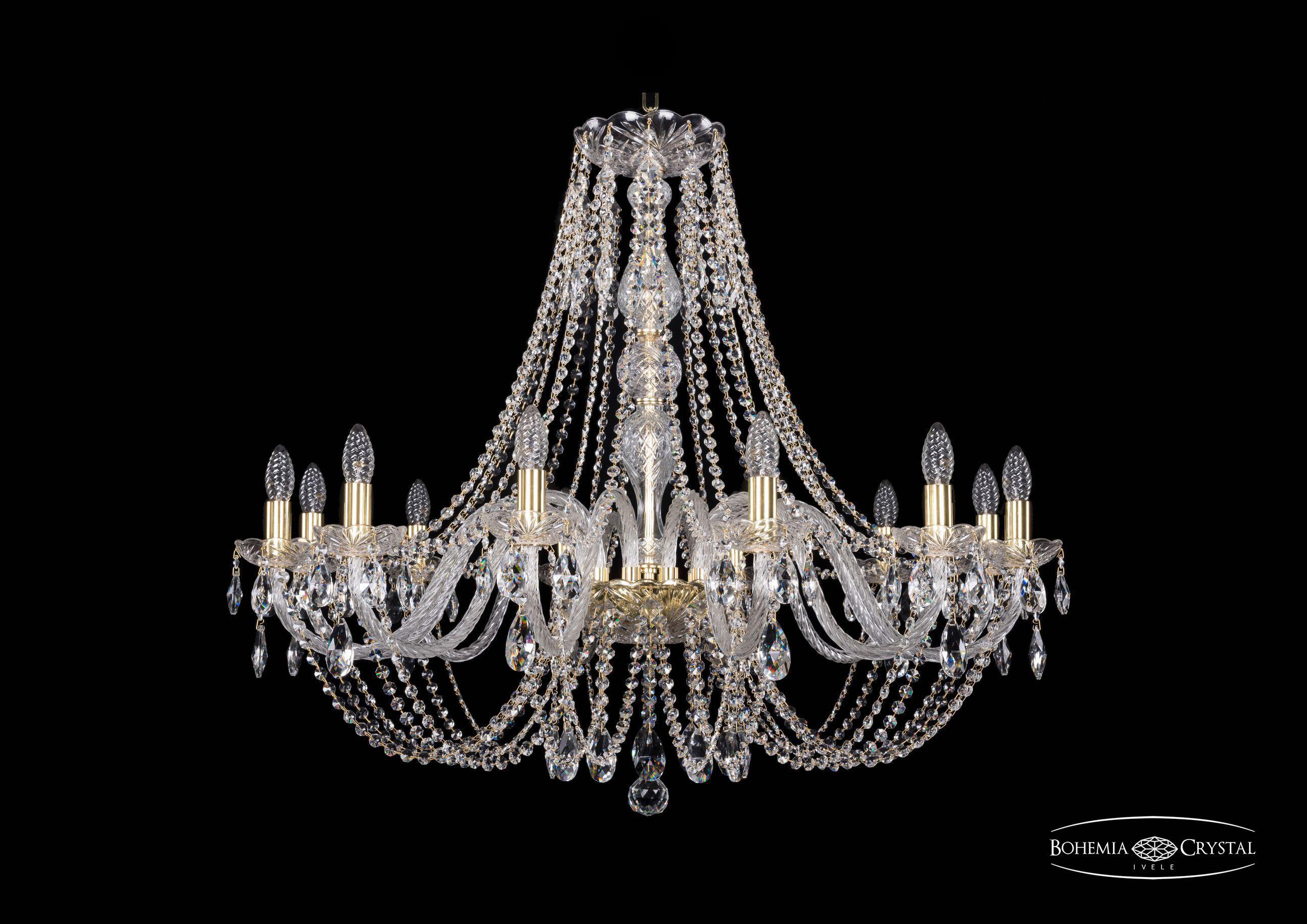 

Подвесная люстра Bohemia Ivele Crystal 1406/12/360/h-90/G