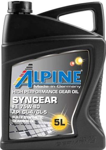

Трансмиссионное масло Alpine Syngear FE 75W80 5л [0101582], Трансмиссионное масло Alpine Syngear FE 75W80 5л 0101582