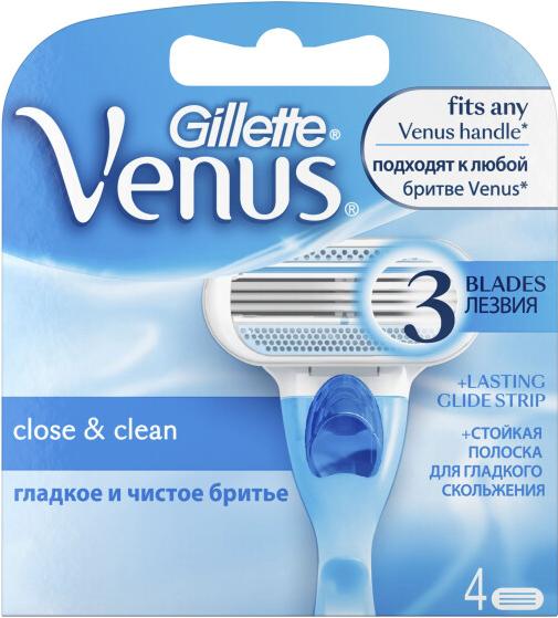 

Сменные кассеты Gillette Venus 4шт, Сменные кассеты Venus 4шт