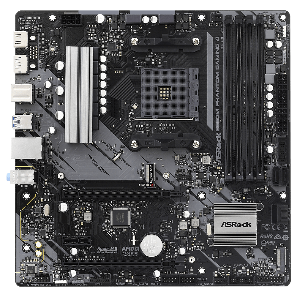 

Материнская плата ASRock B550M PHANTOM GAMING 4, Материнская плата ASRock B550M Phantom Gaming 4