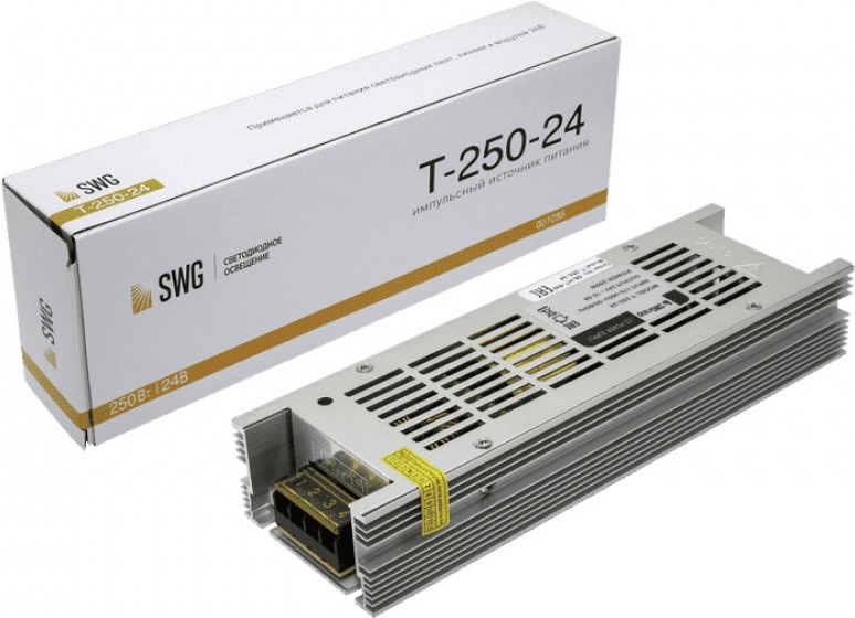 

SWG Блок питания компактный (узкий), 250 W, 24V [T-250-24], Блок питания SWG Блок питания компактный (узкий), 250 W, 24V T-250-24