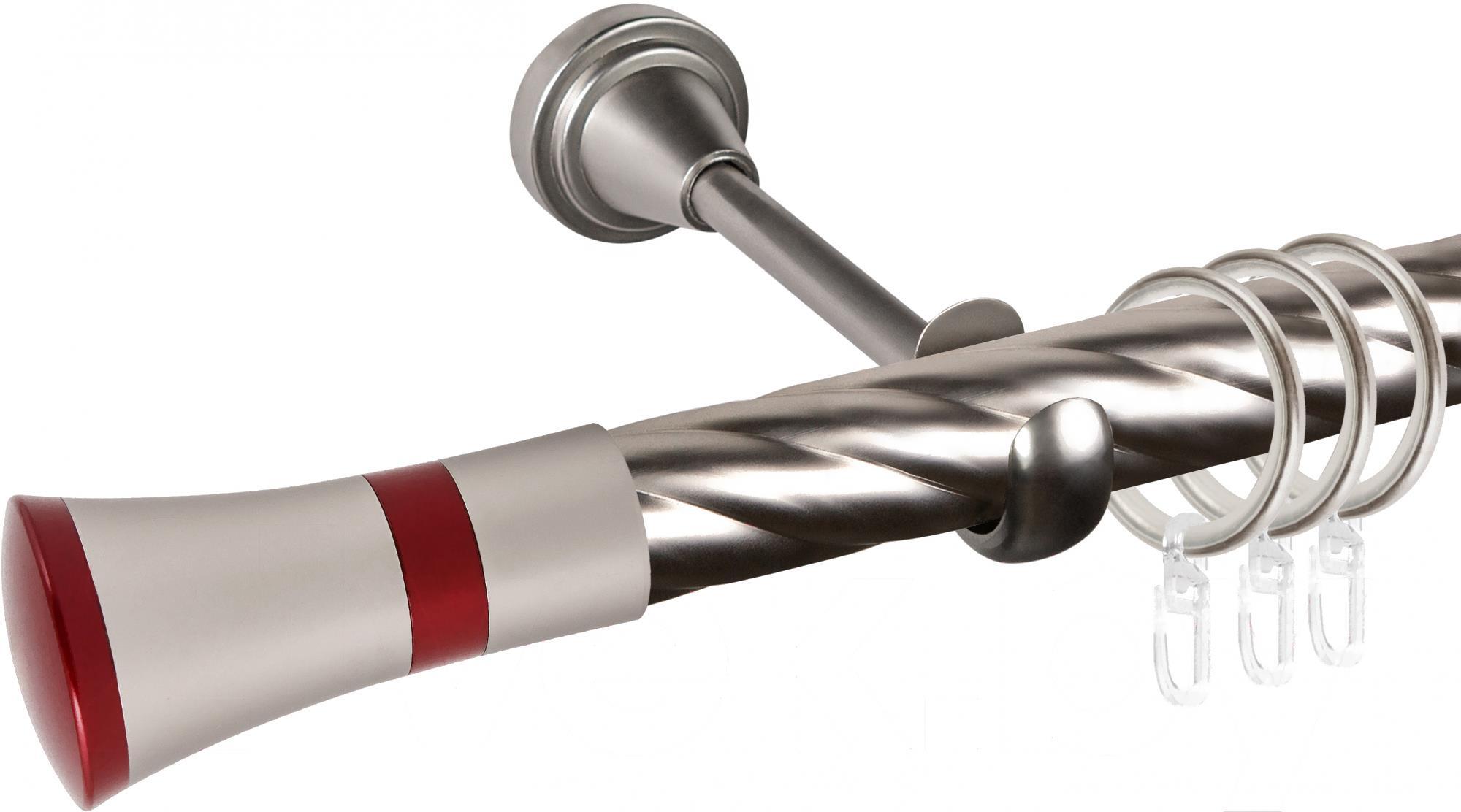 

Карниз АС ФОРОС Grace D25К составной + наконечники Люксор красный 3.2м сатин