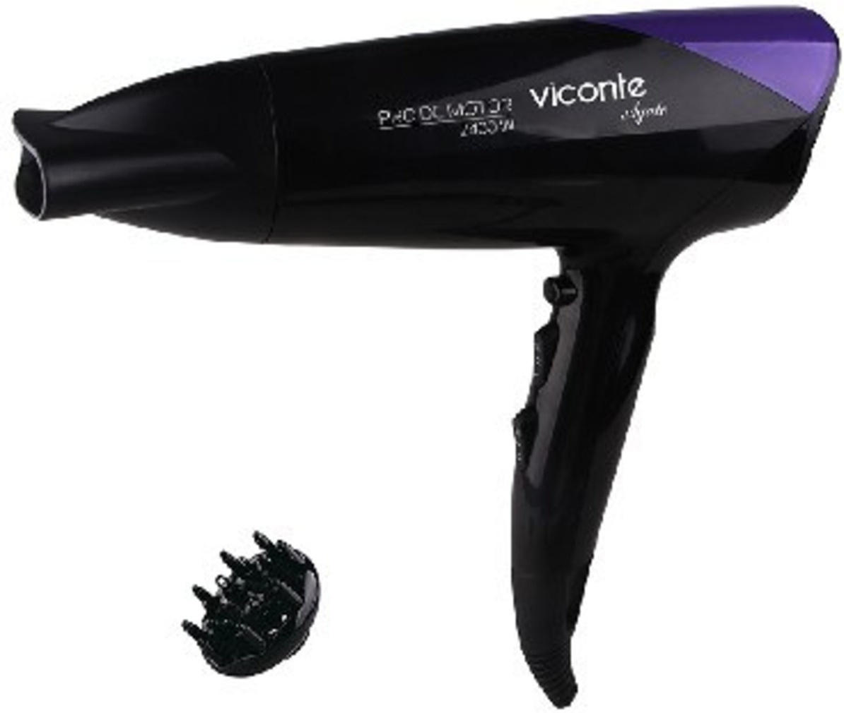 

Фен Viconte VC-3725 фиолетовый, Фен Viconte VC-3725 (черный/фиолетовый)