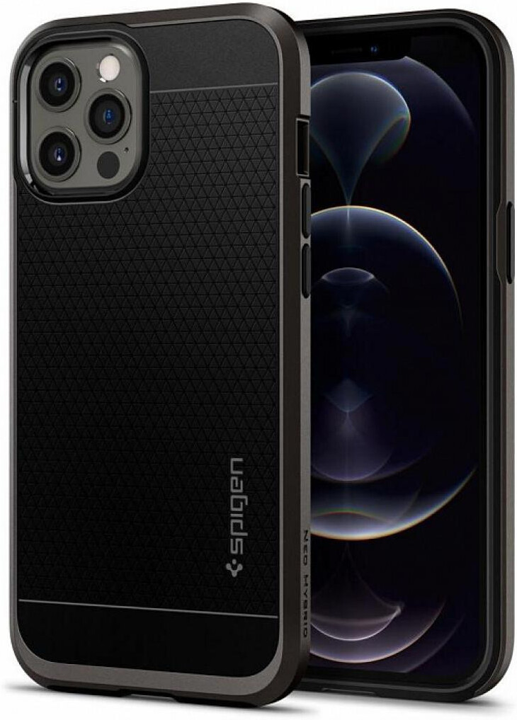 

Чехол для iPhone 12 Pro Max гибридный Spigen Neo Hybrid черно-серый
