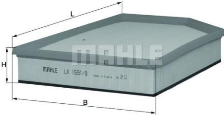 

Фильтр воздушный Knecht/Mahle LX1591/9, LX1591/9
