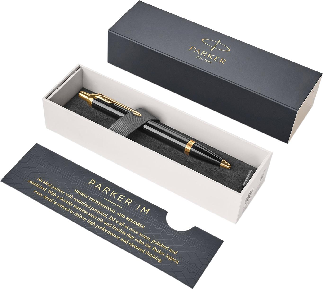 

Ручка шариковая Parker IM Core K321 GT M синие чернила коробка Black [1931666], Ручка шариковая Parker IM Core K321 GT M синие чернила коробка 1931666 Black
