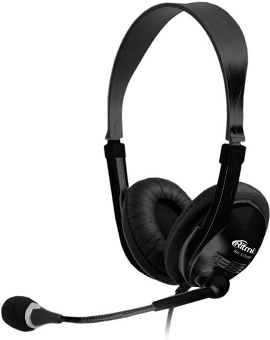 

Наушники Ritmix RH-533 USB черный, Наушники Ritmix RH-533 USB (черный)