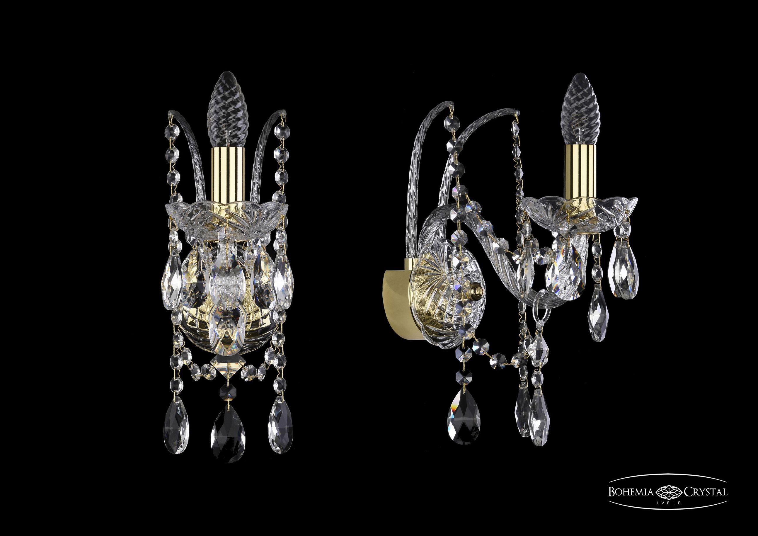 

Подвесная люстра Bohemia Ivele Crystal 1411B/1/160/G, Бра Bohemia Ivele Crystal 1411B/1/160/G