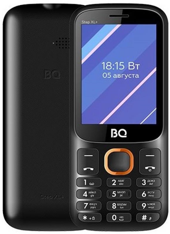 

Мобильный телефон BQ Step XL+ BQ-2820 черный/оранжевый