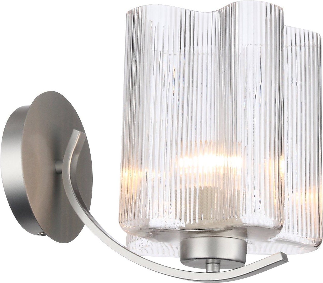 

Бра ST-Luce SL117.101.01 Бра ST-Luce Серебристый/Прозрачный E27 1*60W, Бра ST-Luce SL117.101.01