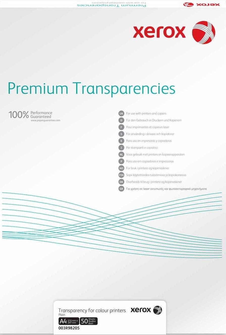 

Xerox XEROX Universal Transparency Plain A4 пленка прозрачная удаляемая [003R98198], Пленка для печати Xerox XEROX Universal Transparency Plain A4 пленка прозрачная удаляемая 003R98198
