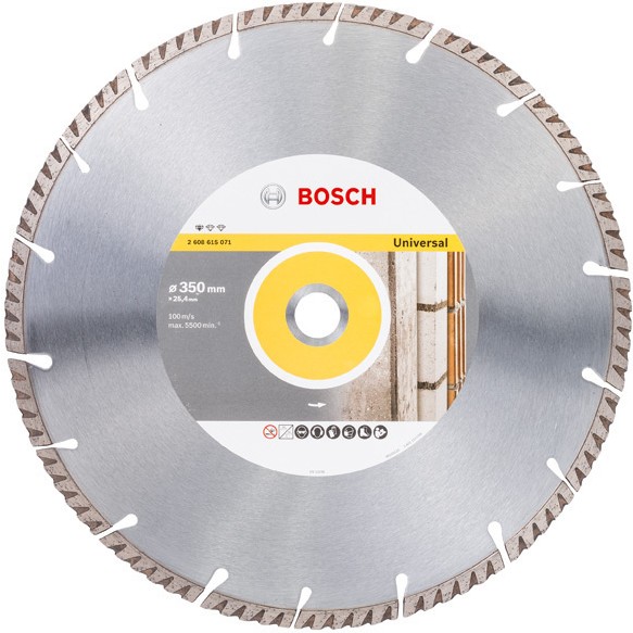 

Алмазный диск Bosch 350х25.4 мм универсальный сегмент. Turbo Standard for Universal [2.608.615.071], Алмазный диск Bosch 350х25.4 мм универсальный сегмент. Turbo Standard for Universal 2.608.615.071