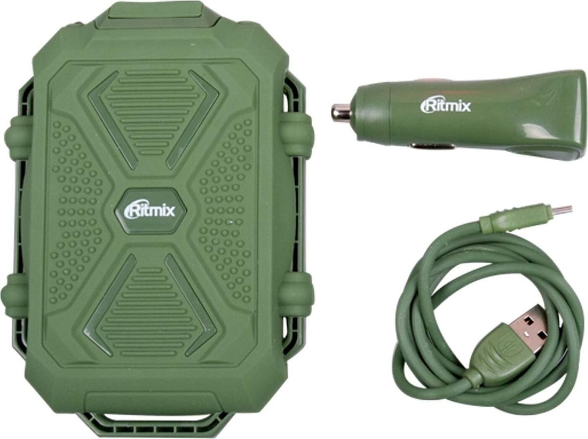

Портативное зарядное устройство Ritmix RM-3499DC (зеленый), RM-3499DC Green auto 2xUSB + Power bank Li-Ion 10000мАч, 1хUSB