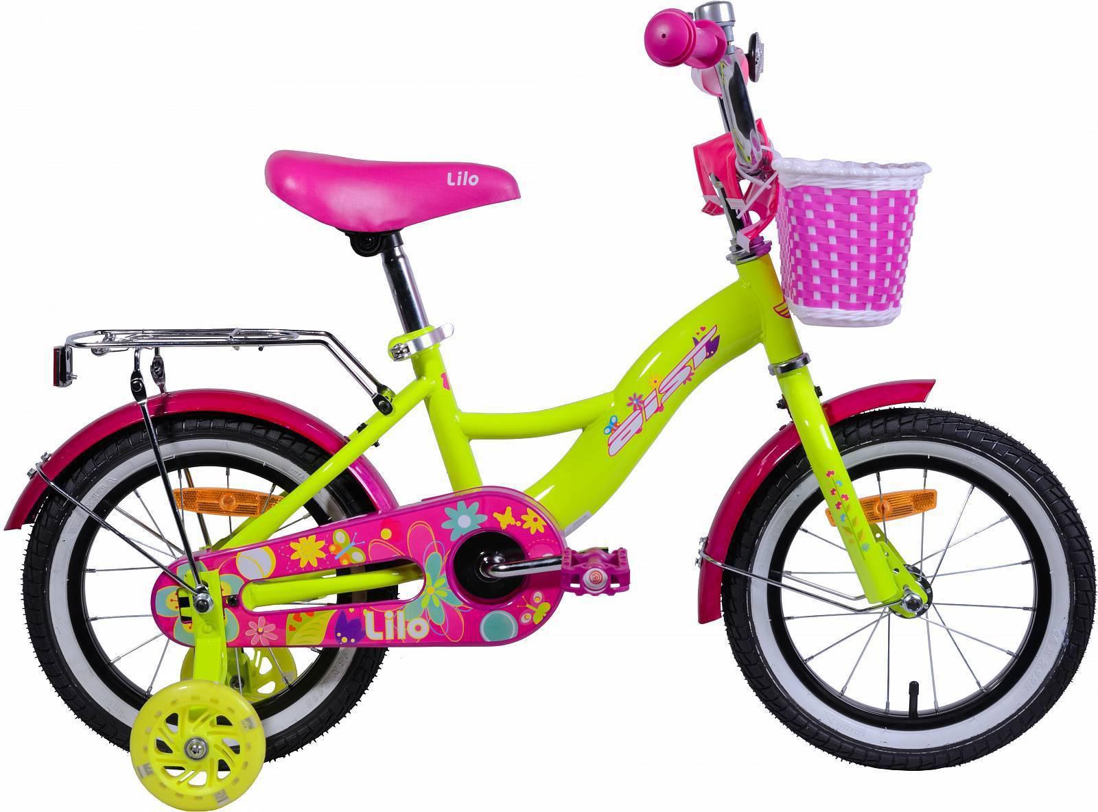 

Велосипед детский AIST Lilo 14'' 2020 лимонный/розовый, Lilo 14 2020