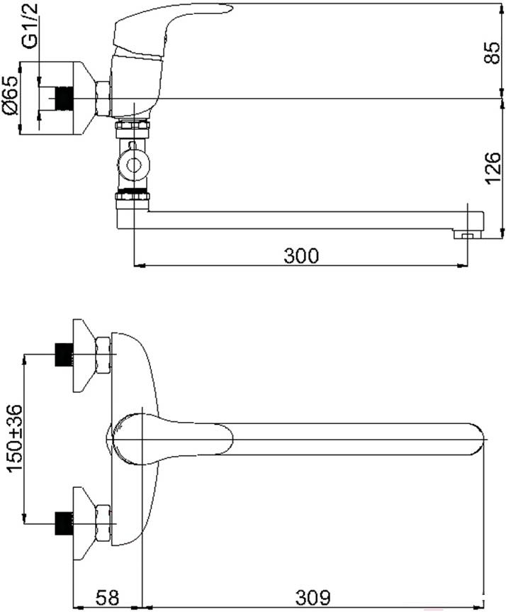 

Смеситель Rubineta Tornado 12/C [TR2CK08], Tornado-12/C TR2CK08