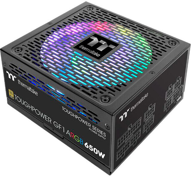 

Блок питания Thermaltake ATX 650W Toughpower GF1 ARGB 80+ gold [PS-TPD-0650F3FAGE-1], Блок питания для компьютеров Thermaltake ATX 650W Toughpower GF1 ARGB 80+ gold PS-TPD-0650F3FAGE-1