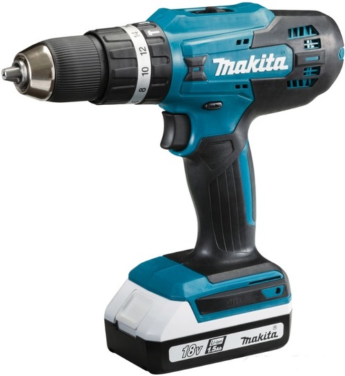 

Аккумуляторная дрель-шуруповерт Makita HP488DWAE кейс, 2 АКБ
