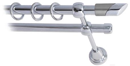 

Карниз Lm Decor Луна 056 2р гладкий 1.6м хром, Луна 056 2р гладкий 16мм 1.6м