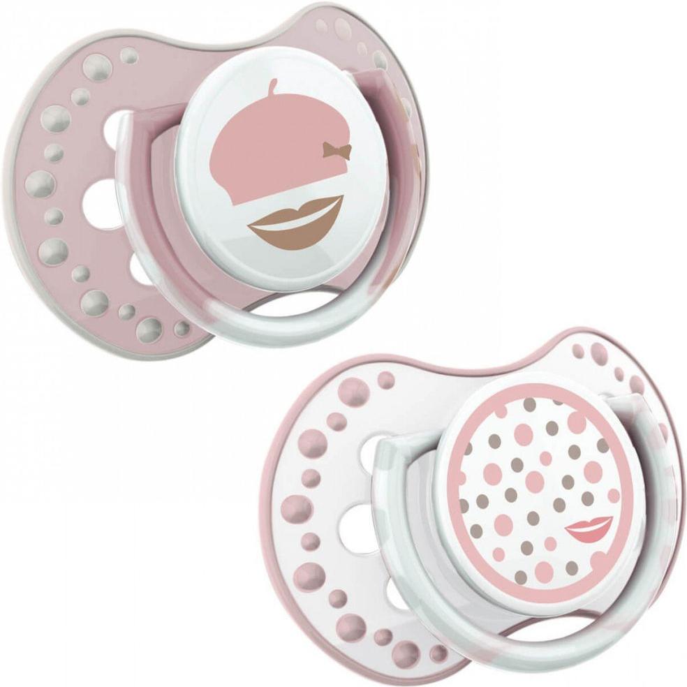 

Набор пустышек Canpol LOVI Retro Baby girl с держателем 2 шт [0145], LOVI Retro Baby girl с держателем 2 шт