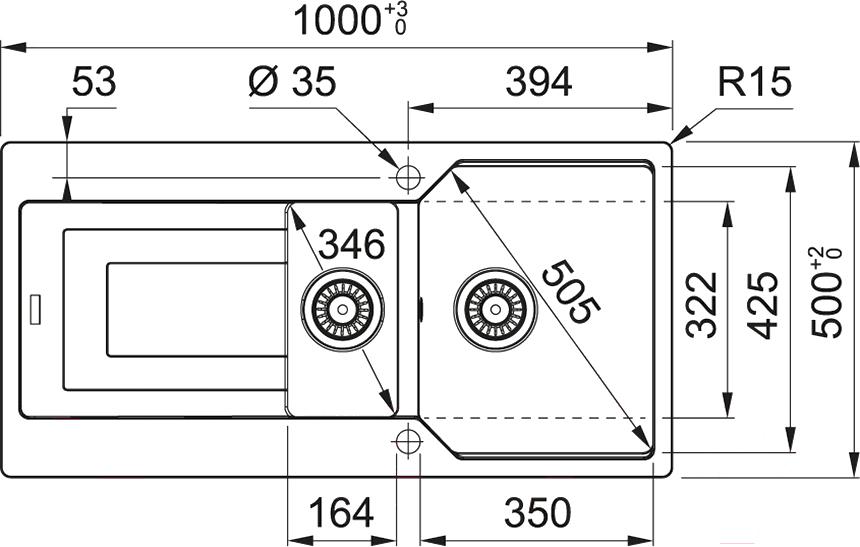 

Кухонная мойка Franke UBG 651-100, UBG 651-100