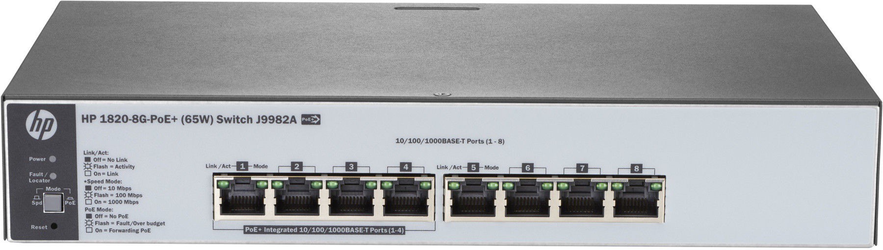 

Коммутатор HP 1820-8G-PoE+ (J9982A), Коммутатор HP 1820-8G-PoE+ J9982A