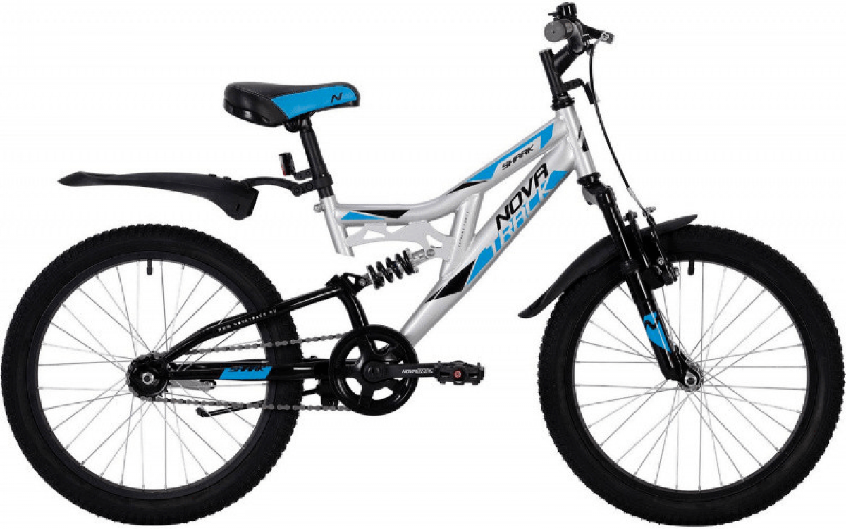 

Велосипед Novatrack Shark 20 серебристый
