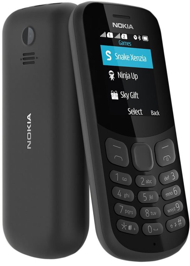 

Мобильный телефон Nokia 130 Dual SIM Black 2017 [TA-1017], Мобильный телефон Nokia 130 Dual Sim 2017 4MB/8MB TA-1017, A00028615 Black