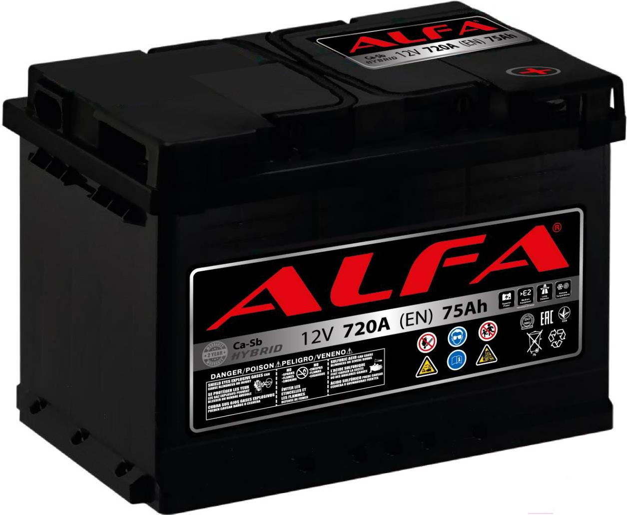 

Аккумулятор Alfa Hybrid 75 R [AL 75.0], Аккумулятор Alfa Hybrid 75 R AL 75.0