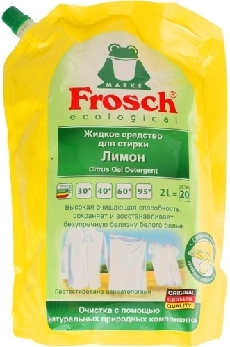 

Гель для стирки Frosch Лимон 2 л, Гель для стирки Frosch Лимон 2л