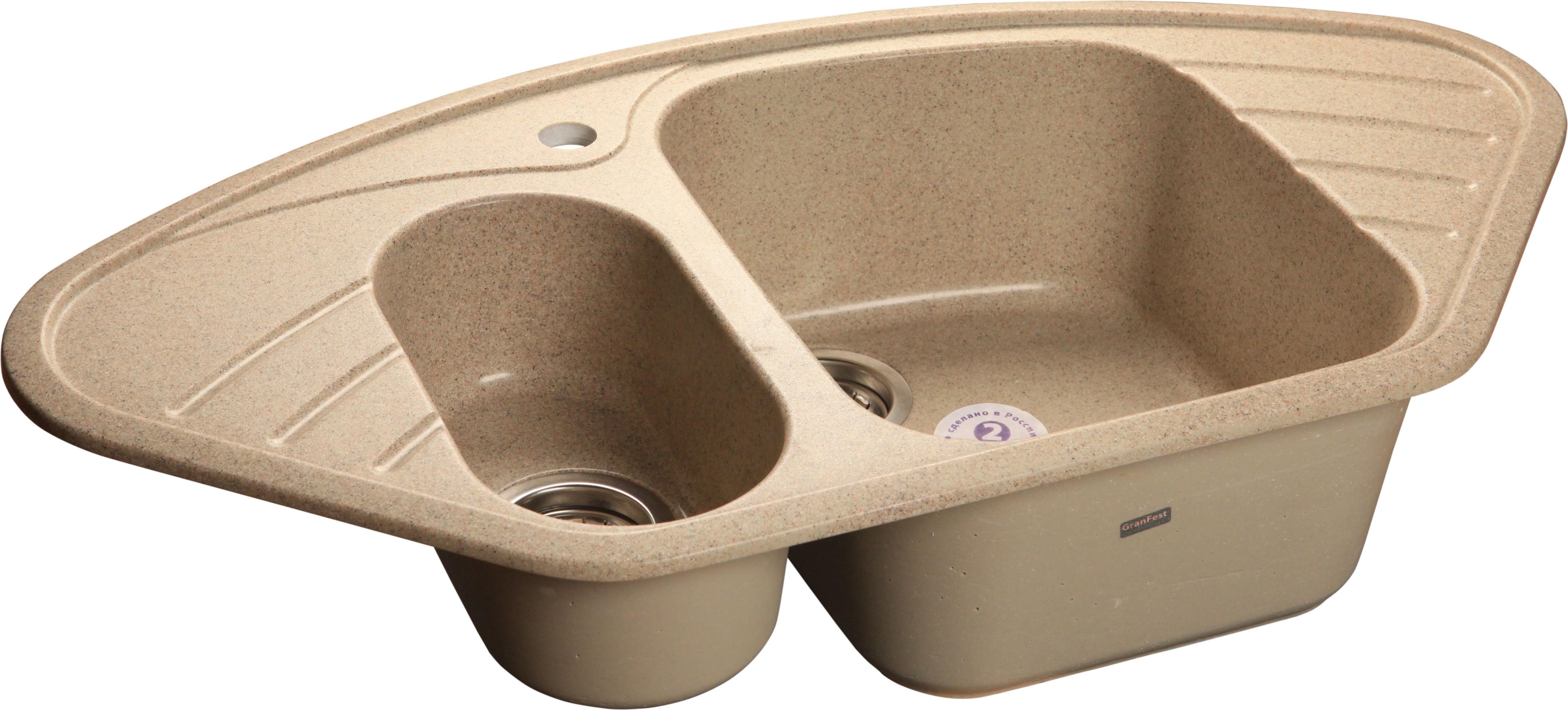 

Кухонная мойка GranFest Corner GF-C960E песочный, Corner GF-C960E