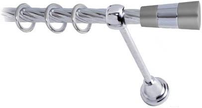 

Карниз Lm Decor Волео 074 1р витой 1.8м хром, Волео 074 1р витой 16мм 1.8м