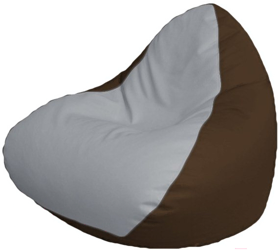 

Кресло-мешок Flagman Relax P2.3-55 белый/коричневый, Бескаркасное кресло Flagman Relax P2.3-55 белый/коричневый