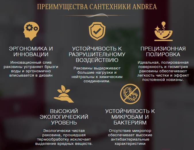 

Умывальник Andrea Quartz 50 [4680028070320], Quartz 50