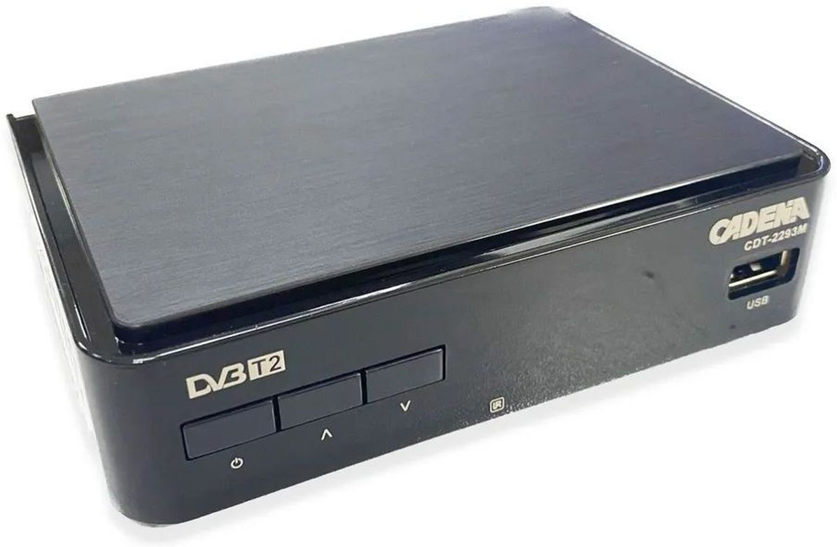 

Ресивер DVB-T2 Cadena CDT-2293M черный (046/91/00055105)