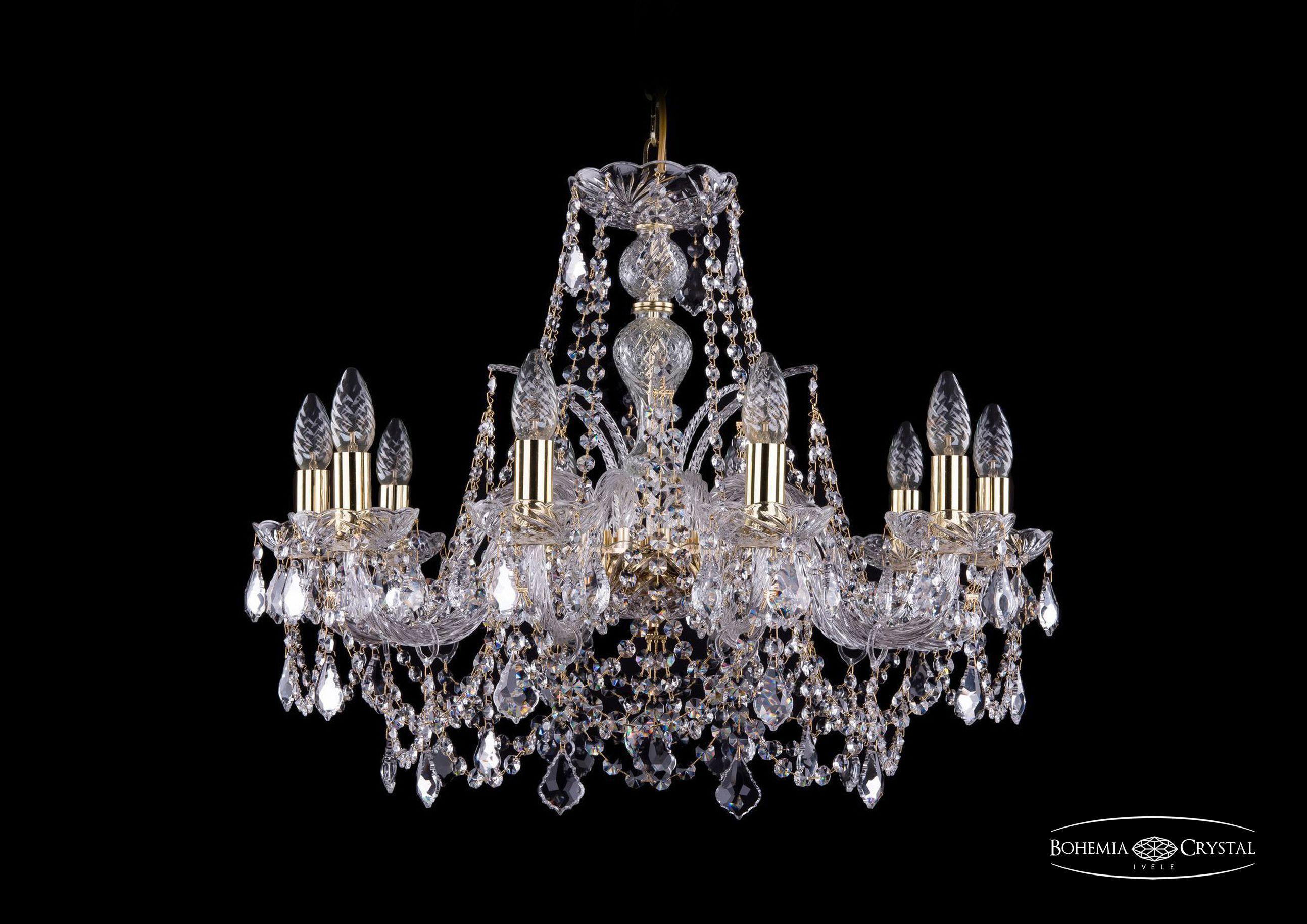 

Подвесная люстра Bohemia Ivele Crystal 1411/10/240/G/Leafs