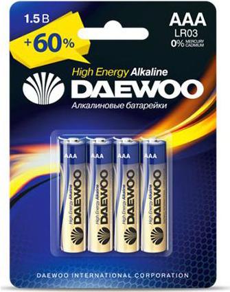 

Батарейки Daewoo High Energy Alkaline AAA 4 шт. [4895205006843]