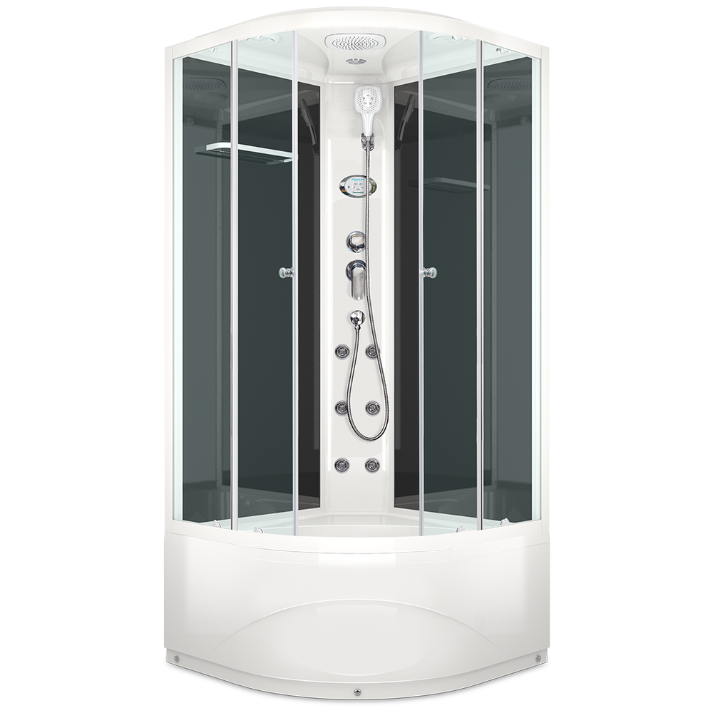

Душевая кабина Domani-Spa Delight 99 High черный/тонированное стекло [DS01D99HBT10], Душевая кабина Domani-Spa Delight 99 High DS01D99HBT10 черный/тонированное стекло