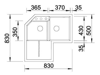 

Кухонная мойка Blanco Metra 9 E алюметаллик [515567], Metra 9 E
