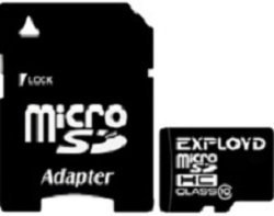 

Карта памяти Exployd microSDHC (Class 10) 8GB + адаптер [DG008GCSDHC10], microSDHC Class 10 8GB + адаптер